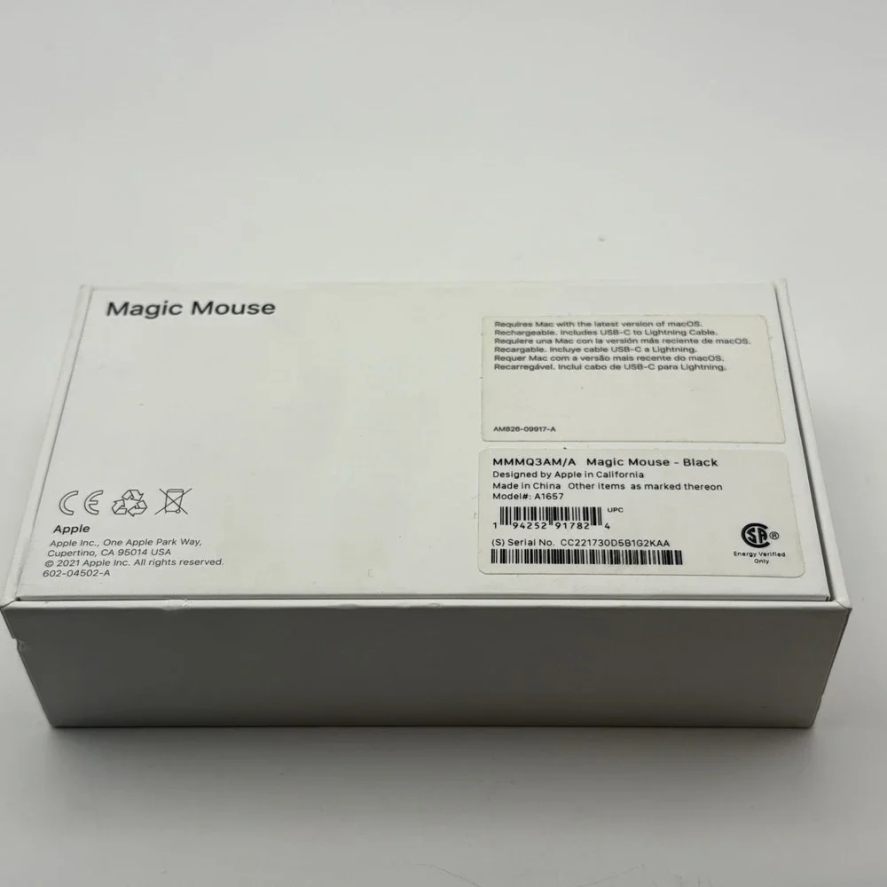 Apple Official Magic Mouse 2 A1657 Bluetooth Black- For Part Or Repairs